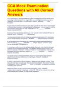 CCA Mock Examination Questions with All Correct Answers 