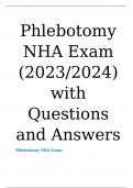 Phlebotomy NHA Exam (2023/2024) with Questions and Answers