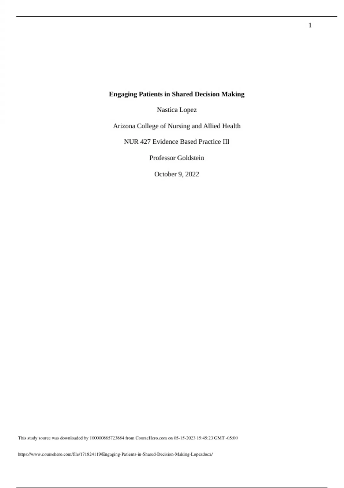 Engaging Patients Through Shared Decision-Making - AZ Care Network