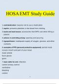 HOSA EMT Study Guide 2023 Complete Solutions Verified