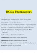 HOSA Pharmacology 2023 Complete Solutions Verified