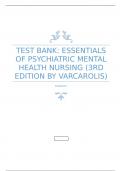 ESSENTIALS OF PSYCHIATRIC 3 LATEST TEST BANK VERSIONS