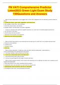 PN VATI Comprehensive Predictor Latest2023 Green Light Exam Study 150Questions and Answers