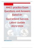 ANCC practice Exam Questions and Answers Rated A+ Guaranteed Success Latest Update 2023/2024