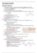 VOLLEDIGE samenvatting Onderdeel FYSIOTECHNIEK theorie voor KTH 3, Gedoceerd in 2BACH  2SEM KINE 