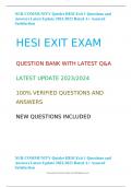 HESI Exit Exam Question Bank Latest Update 2023