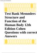 Structure and Function of the Body 16th Edition Patton Test Bank