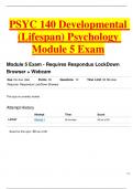 PSYC 140 Developmental (Lifespan) Psychology Module 5 Exam