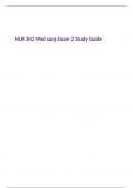 NUR 242 Med surg Exam 2 Study Guide
