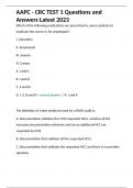 AAPC - CRC TEST 1 Questions and Answers Latest 2023AAPC - CRC TEST 1 Questions and Answers Latest 2023