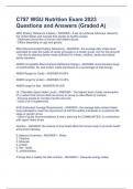 C787 WGU Nutrition Exam 2023 Questions and Answers (Graded A)