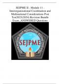 SEJPME II - Module 11 - Interorganizational Coordination andMultinational Considerations Post 