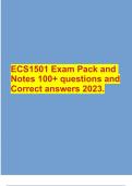 ECS1501 Exam Pack and Notes 100+ questions and Correct answers 2023.