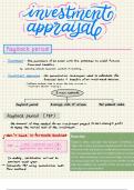 Topic 3.8: Investment Appraisal