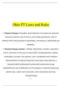 Ohio PT Laws and Rules