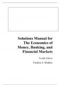 The Economics of Money, Banking and Financial Markets, 12e Frederic Mishkin (Solution Manual)