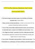 WGU C272 Pre/Post Quizzes 2023 Questions and Answers (Verified Answers)