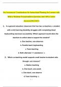 WGU D152 Pre-Assessment: Considerations for Instructional Planning for Learners with Mild to Moderate Exceptionalities 100% Pass