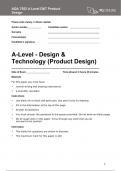 A-Level - Design & Technology (Product Design)