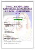 ATI Teas 7 All Subjects Covered EVERYTHING YOU NEED ALL SOLUTION & ANSWERS 100% CORRECT 2023 LATEST