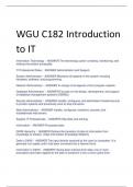 Exam (elaborations) Introduction To IT – WGU C182 