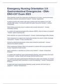Emergency Nursing Orientation 3.0: Gastrointestinal Emergencies - ENA-ENO-C07 Exam 2023