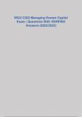 WGU C202 Managing Human Capital Exam | Questions With VERIFIED  Answers (2022/2023)