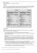  NUTRITION 2000 Human Nutrition Module 06 Assignment - The Value of Food Labels