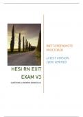 INET HESI RN EXIT EXAM V3 - QUESTIONS & ANSWERS (GRADED A+) SCREENSHOTS PROCTORED EXAM BEST UPDATE 100% REVIEWED