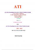 ATI PN PHARMACOLOGY PROCTORED EXAM | 26 LATEST VERSIONS QUESTION AND ANSWERS | 100% CORRECT COMPLETE GUIDE 2022 - 2024 (100% SUCCESS GUARENTEED)TEST BANK.