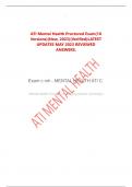 ATI Mental Health Proctored Exam(10 Versions)(New, 2023)(Verified)LATEST UPDATES MAY 2023 REVIEWED ANSWERS. 