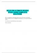 NCLEX RN ULTIMATE REVIEW  STUDY GUIDE COMPLETE  SOLUTIONS|GET YOUR ATT AND ACE YOUR NCLEX WITH EASE|2023-2024 NEW UPDATED GUIDE