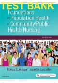 Foundations for Population Health in Community Public Health Nursing 5th Edition Stanhope Test Bank