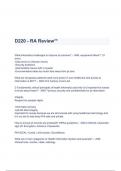 D220 - RA Review** Questions & Answers 2023 ( A+ GRADED 100% VERIFIED)