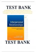 INTERPERSONAL RELATIONSHIPS (PROFESSIONAL COMMUNICATION SKILLS FOR NURSES) TEST BANK 7TH EDITION BY ELIZABETH C. ARNOLD; KATHLEEN UNDERMAN BOGGS