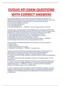 EVOLVE ATI EXAM QUESTIONS WITH CORRECT ANSWERS 100% VERIFIED AND RATED A