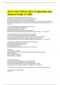 ACCT 2311 FINAL CH 1-11 Questions and Answers Grade A+ 2023