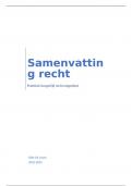 Volledige samenvatting recht (boek + ppt + lesnotities) 2022-2023