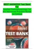 BEST ANSWERS Test Bank For Applied Pathophysiology for  the Advanced Practice Nurse 1st Edition