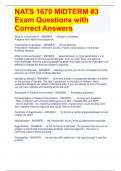 NATS 1670 MIDTERM #3 Exam Questions with Correct Answers 