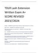 Exam (elaborations) 2023 TDLR Lash Extension  