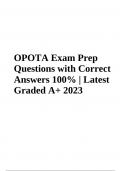 OPOTA Exam Prep Questions with Correct Answers 100% | Latest Graded A+ 2023