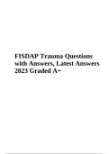 FISDAP Trauma Questions with Answers, Latest Answers 2023 Graded A+