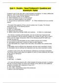 Quiz 4 - Dunphy - Renal Problems/41 Questions and Answers/A+ Rated