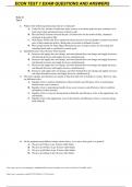 ECON 111 TEST exam 1,2 &3  Questions and correct answers