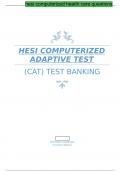 HESI 102 HESI Computerized Adaptive Testing 7 Spring 2022- Chamberlain College of College