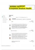 NURSING 100 HEENT Completed Shadow Health.