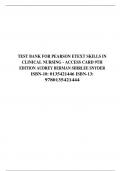 TEST BANK FOR PEARSON ETEXT SKILLS IN CLINICAL NURSING – ACCESS CARD 9TH EDITION AUDREY BERMAN SHIRLEE SNYDER ISBN-10: 0135421446 ISBN-13: 9780135421444