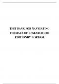 TEST BANK FOR NAVIGATING THEMAZE OF RESEARCH 4TH EDITIONBY BORBASI