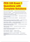 PES 335 Exam 1 Questions with Complete Solutions 